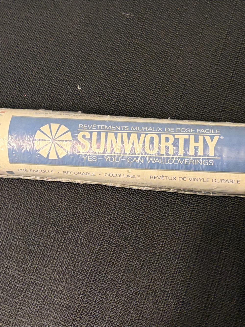 Full Roll Vintage Sunworthy Pre-pasted Scrubbable Vinyl Wallcovering Wall Paper 